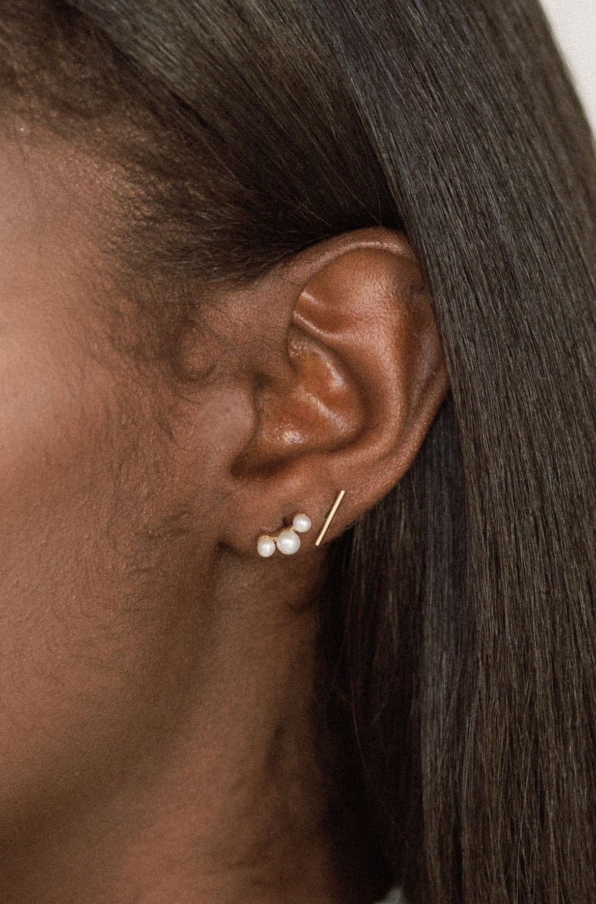Bar Studs - Quad Espresso Jewelry