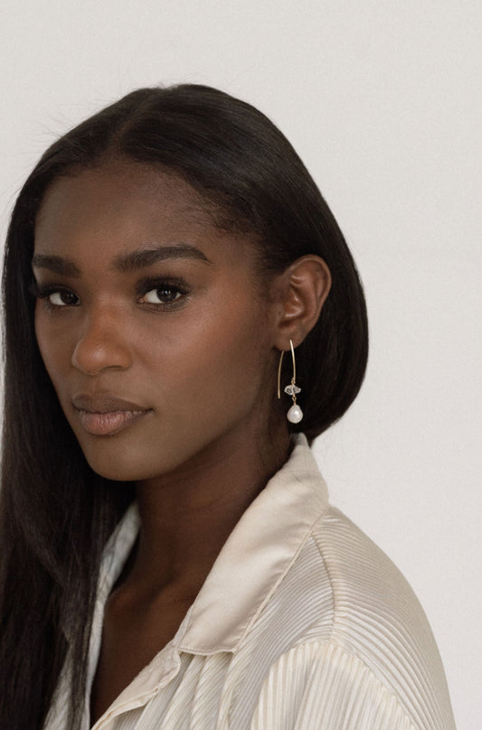 Pearl & Herkimer Diamond Sliders