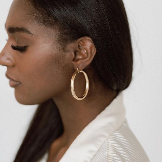 Chunky Statement Hoops - Quad Espresso Jewelry