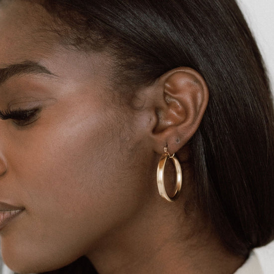 Chunky Statement Hoops - Quad Espresso Jewelry