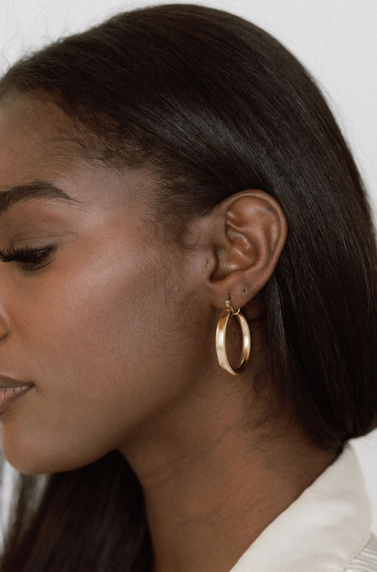 Chunky Statement Hoops - Quad Espresso Jewelry
