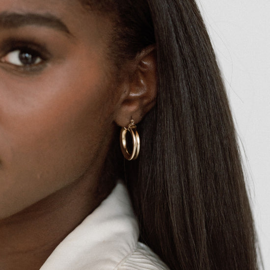 Chunky Statement Hoops - Quad Espresso Jewelry