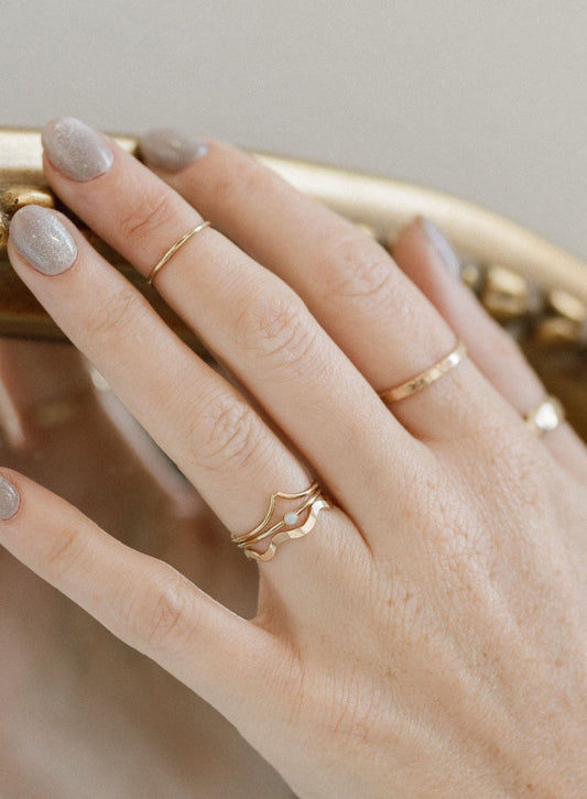Wavelet Ring - Quad Espresso Jewelry