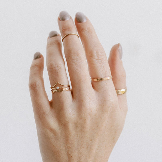Chevron Stacker - Quad Espresso Jewelry