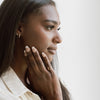 14k Solid Gold Faceted Hoops