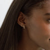 14k Solid Gold Faceted Hoops