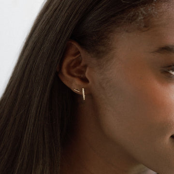 14k Solid Gold Faceted Hoops