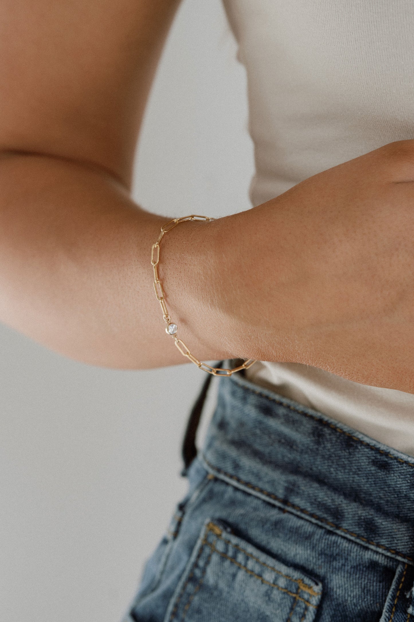 Lilah & CZ Charm Bracelet
