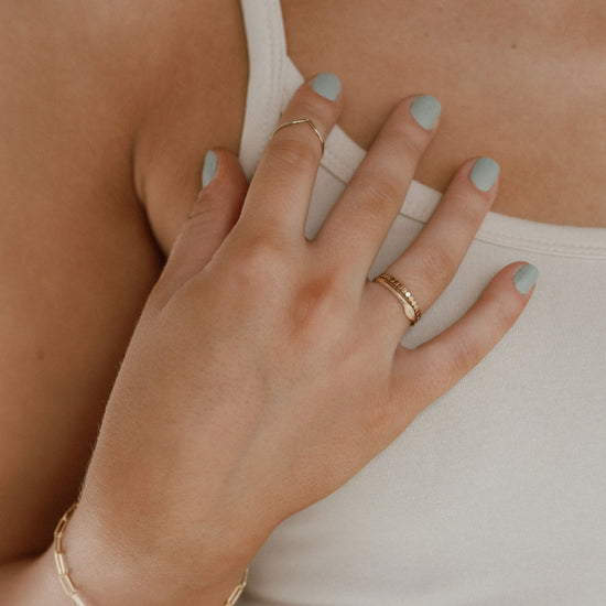 Signet Ring - Quad Espresso Jewelry