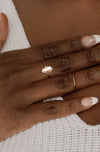Hammered Oval Ring
