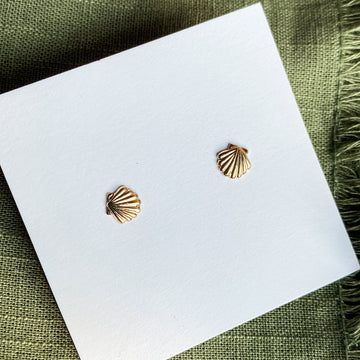Seashell Studs - Quad Espresso Jewelry