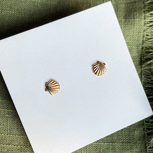 Seashell Studs - Quad Espresso Jewelry